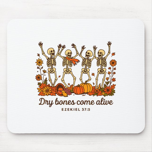 Dancing Skeleton Dry Bones Come Alive Christian Ha Mouse Pad (Front)