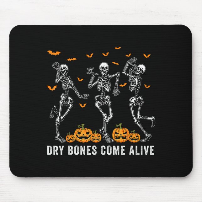 Dancing Skeleton Dry Bones Come Alive Christian Ha Mouse Pad (Front)