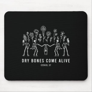 Dancing Skeleton Dry Bones Come Alive Halloween Ch Mouse Pad