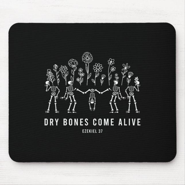 Dancing Skeleton Dry Bones Come Alive Halloween Ch Mouse Pad (Front)