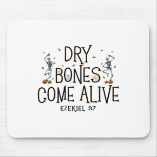 Dancing Skeleton Dry Bones Come Alive Halloween Ch Mouse Pad