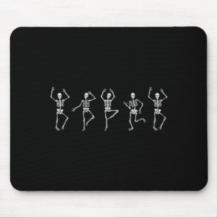 Dancing Skeleton Funny Halloween Costume Skull Mouse Pad