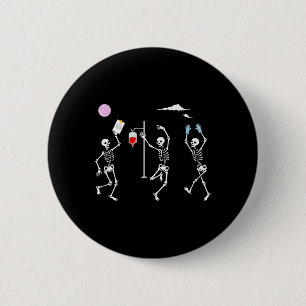 Dancing Skeleton Funny Nurse Skeleton Halloween He 6 Cm Round Badge