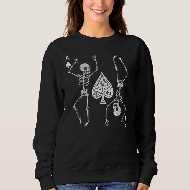 Dancing Skeleton Goth Sweatshirt (Front)