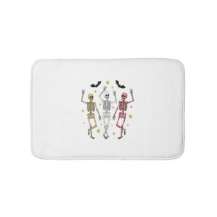 Dancing Skeleton Halloween Bath Mat