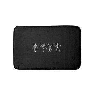 Dancing Skeleton Halloween Bath Mat
