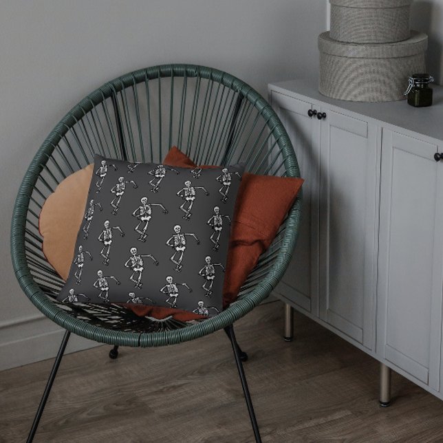 Dancing Skeleton Halloween Cushion (Creator Uploaded)