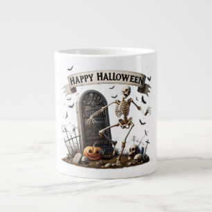 Dancing Skeleton Halloween Design Large Coffee Mug