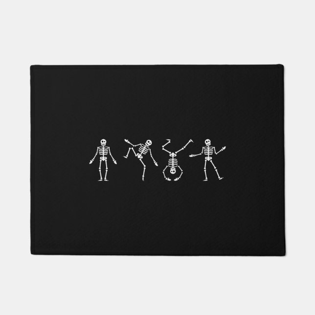 Dancing Skeleton Halloween Doormat (Front)