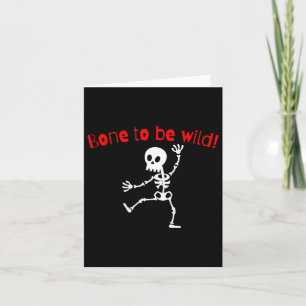 Dancing Skeleton Halloween Funny Bone Wild  Card
