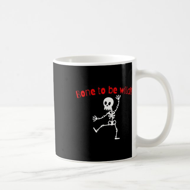 Dancing Skeleton Halloween Funny Bone Wild  Coffee Mug (Right)
