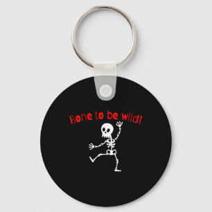Dancing Skeleton Halloween Funny Bone Wild  Key Ring