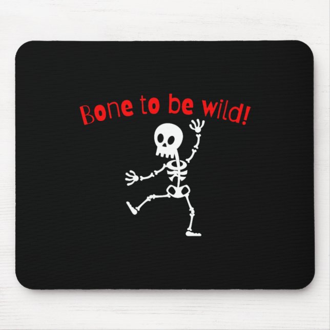 Dancing Skeleton Halloween Funny Bone Wild  Mouse Pad (Front)