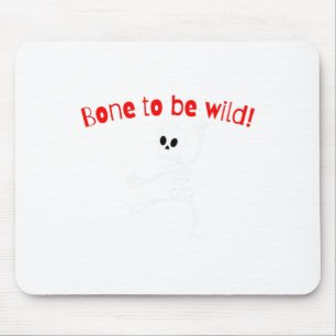 Dancing Skeleton Halloween Funny Bone Wild Mouse Pad