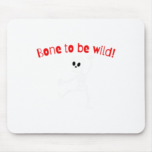 Dancing Skeleton Halloween Funny Bone Wild  Mouse Pad (Front)
