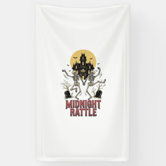 Dancing Skeleton Halloween Haunted Manor Vintage G Banner