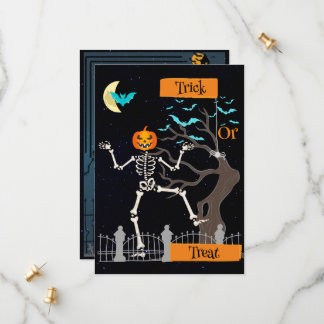 Dancing Skeleton Halloween Invitation 