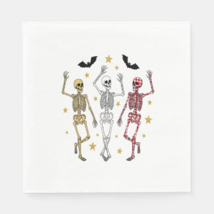 Dancing Skeleton Halloween Napkin