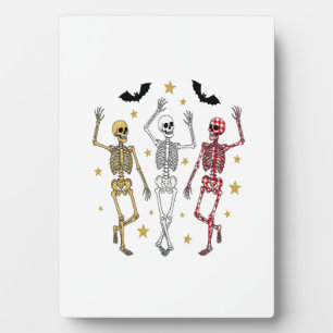 Dancing Skeleton Halloween Plaque
