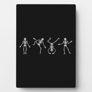 Dancing Skeleton Halloween Plaque