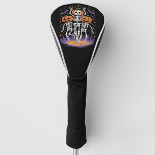 Dancing Skeleton Halloween Pumpkin Golf Head Cover