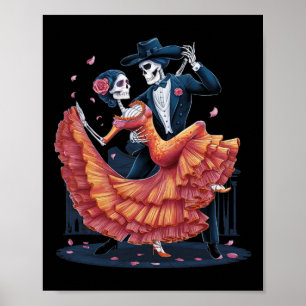 Dancing Skeleton Halloween Skull Dance Men Omen Co Poster