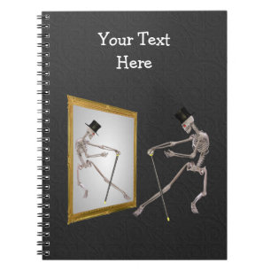 Dancing Skeleton In Mirror Notebook
