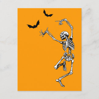 Dancing Skeleton invitation card