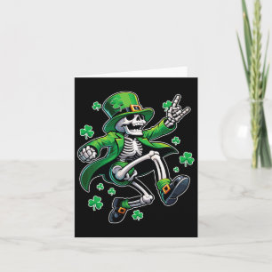 Dancing Skeleton Leprechaun St. Patrick's Day Card