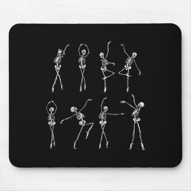 Dancing Skeleton Llerinas Halloween Costume Llet G Mouse Pad (Front)
