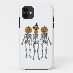 Dancing Skeleton Pumpkin Head Funny Halloween  iPhone 11 Case