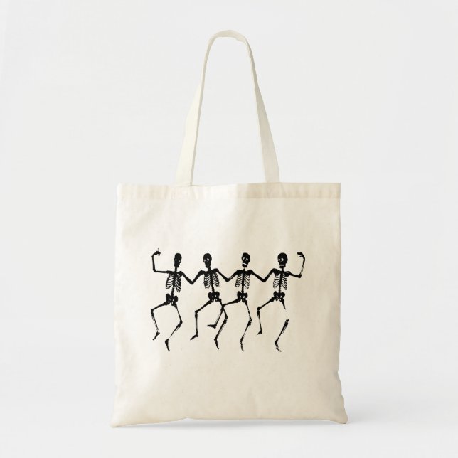 Dancing Skeleton Tote Bag (Front)
