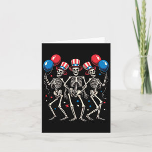 Dancing Skeletons 4th Of July Funny Independence D Card