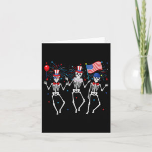 Dancing Skeletons 4th Of July Funny Independence D Card