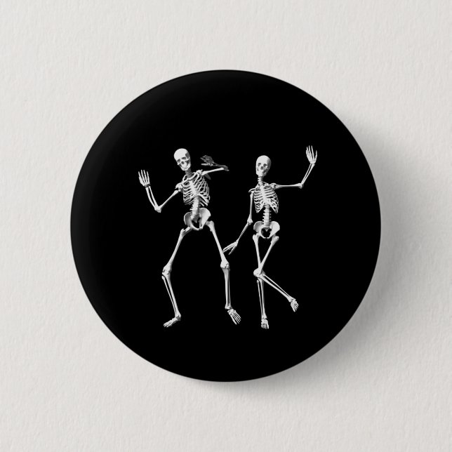 Dancing Skeletons 6 Cm Round Badge (Front)