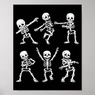 Dancing Skeletons Dance Challenge Boys Girl Kids H Poster