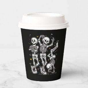 Dancing Skeletons Dance Challenge Halloween Paper Cups