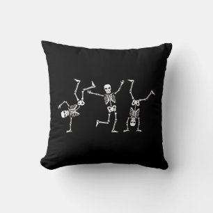 Dancing Skeletons Dance Challenge Halloween Scary Cushion