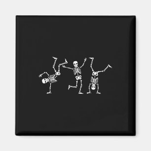 Dancing Skeletons Dance Challenge Halloween Scary  Magnet