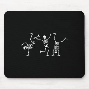 Dancing Skeletons Dance Challenge Halloween Scary Mouse Pad
