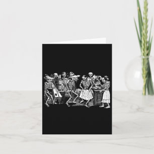 Dancing Skeletons Day Of Dead Dia De Los Muertos  Card