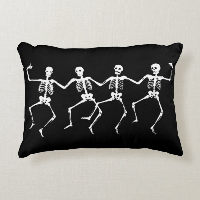 Dancing Skeletons Decorative Cushion (Front)