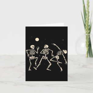 Dancing Skeletons Funny Halloween Skeleton Dancing Card