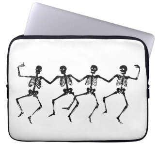Dancing Skeletons Graphic – Vintage Woodcut Style  Laptop Sleeve