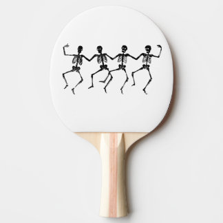 Dancing Skeletons Graphic – Vintage Woodcut Style  Ping Pong Paddle