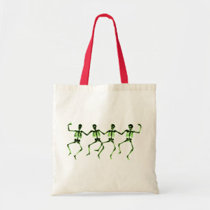 Dancing Skeletons, Green Glow Tote Bag