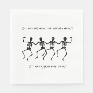 Dancing skeletons Halloween 2025 Napkin