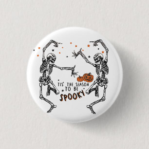 Dancing Skeletons Halloween 3 Cm Round Badge