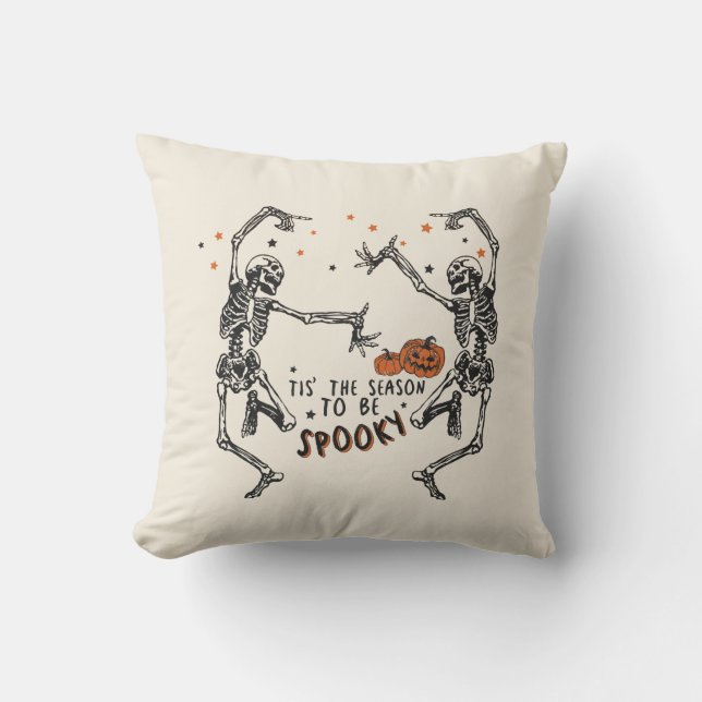 Dancing Skeletons Halloween    Cushion (Front)