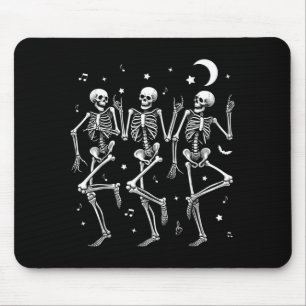 Dancing Skeletons Halloween Funny Skeleton Dance Mouse Pad